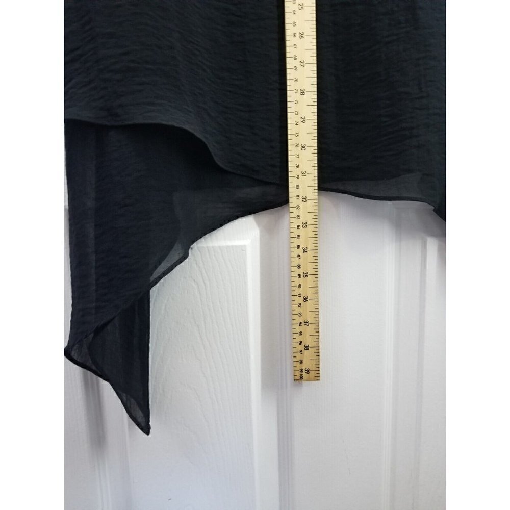 Shannon Passero Black Lagenlook Sheer Tunic Size XL - Picture 4 of 8